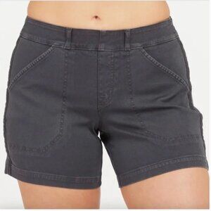 SPANX Grey Stretch Twill 6" Shorts Size S